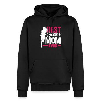 Meilleure maman coureuse de tous les temps - Sweat à capuche Premium bio Homme - noir - Devant - Nico (187cm)