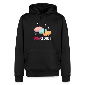 Seifenherstellung Soapologist - Männer Premium Bio Hoodie - Schwarz - Vorne - Nico (187cm)