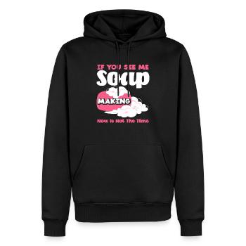 Wenn Du Mich Siehst, Seife Herstellen Ist Nicht - Männer Premium Bio Hoodie - Schwarz - Vorne - Nico (187cm)