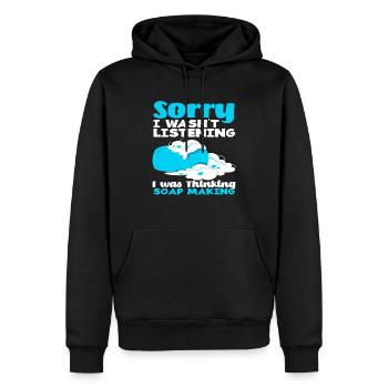 Entschuldigung, Ich Habe An Seifenherstellung - Männer Premium Bio Hoodie - Schwarz - Vorne - Nico (187cm)