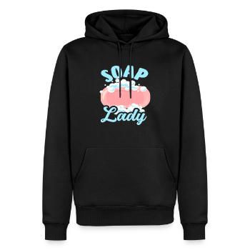 Seifenherstellung Soap Lady - Männer Premium Bio Hoodie - Schwarz - Vorne - Nico (187cm)