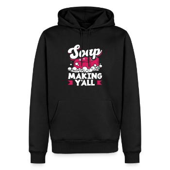 Fabrication de savon pour vous Fabrication de savon bricolage - Sweat à capuche Premium bio Homme - noir - Devant - Nico (187cm)