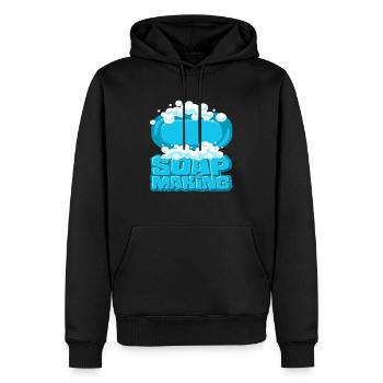 Seifenherstellung Anleitung - Männer Premium Bio Hoodie - Schwarz - Vorne - Nico (187cm)