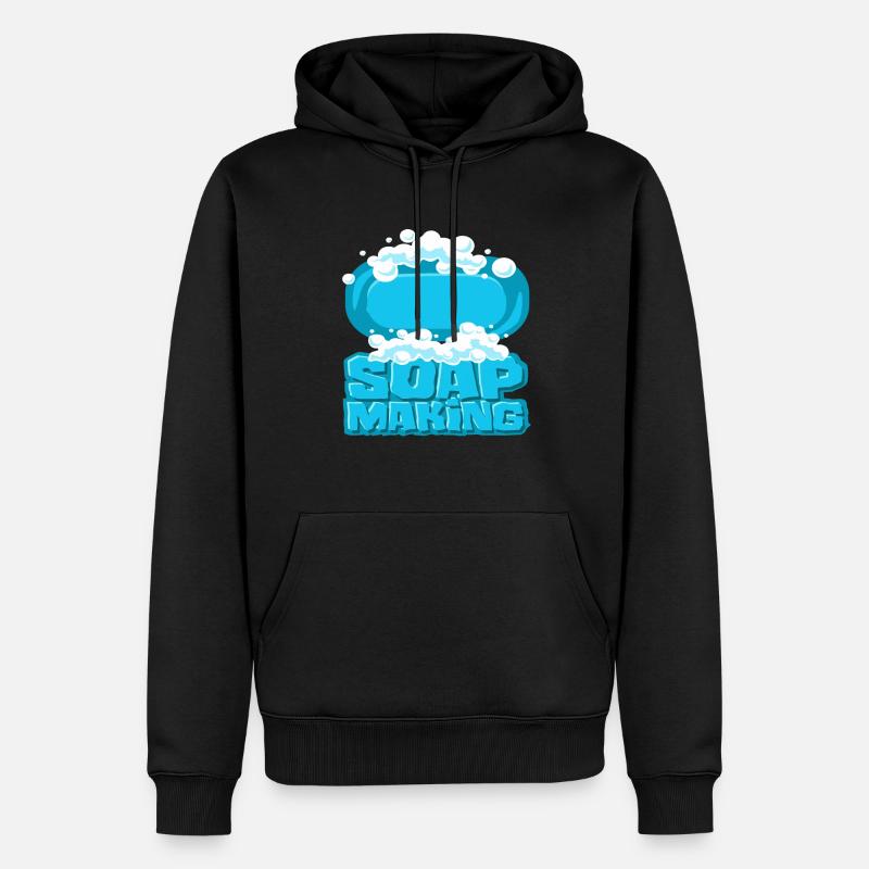 Seifenherstellung Anleitung - Männer Premium Bio Hoodie - Schwarz