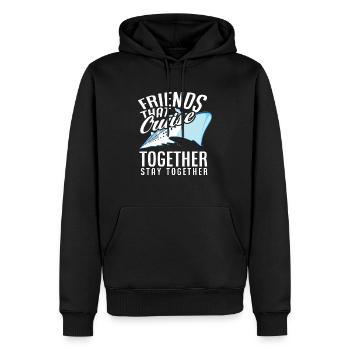 Freunde Die Zusammen Kreuzfahrt Machen Bleiben - Männer Premium Bio Hoodie - Schwarz - Vorne - Nico (187cm)