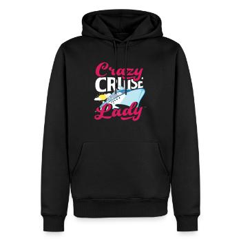 Crazy Cruise Lady Lustige Kreuzfahrt - Männer Premium Bio Hoodie - Schwarz - Vorne - Nico (187cm)