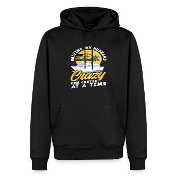 Rendre mon mari fou avec une croisière - Sweat à capuche Premium bio Homme - noir - Devant - Nico (187cm)