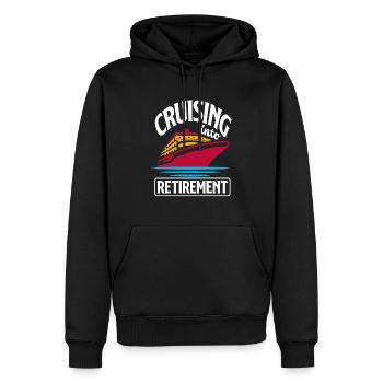 Croisière vers la retraite - Sweat à capuche Premium bio Homme - noir - Devant - Nico (187cm)