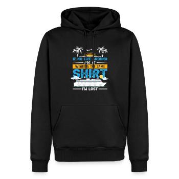 When no one around me wears the same shirt - Men’s Premium Organic Hoodie - black - Front - Nico (187cm)