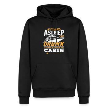 Wenn Betrunken Bitte Zurück Zur Kabine - Männer Premium Bio Hoodie - Schwarz - Vorne - Nico (187cm)