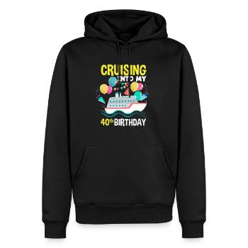 Croisière 40e anniversaire - Sweat à capuche Premium bio Homme - noir - Devant - Nico (187cm)