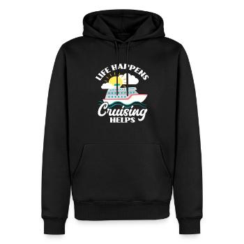 Kreuzfahrten Heilen Das Leben Passiert - Männer Premium Bio Hoodie - Schwarz - Vorne - Nico (187cm)