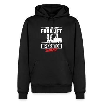 Dies Ist Mein Gabelstaplerfahrer Shirt - Männer Premium Bio Hoodie - Schwarz - Vorne - Nico (187cm)