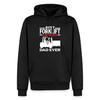 Best Forklift Driver Dad Ever - Men’s Premium Organic Hoodie - black - Front - Nico (187cm)