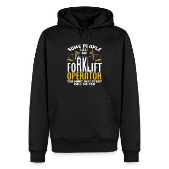 Some call me forklift driver most important - Men’s Premium Organic Hoodie - black - Front - Nico (187cm)