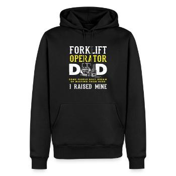 Gabelstaplerfahrer Papa Mein Held - Männer Premium Bio Hoodie - Schwarz - Vorne - Nico (187cm)