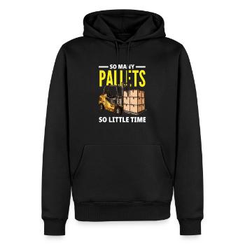 So Viele Paletten So Wenig Zeit - Männer Premium Bio Hoodie - Schwarz - Vorne - Nico (187cm)