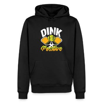 Dink Positive Pickleball Motivation - Men’s Premium Organic Hoodie - black - Front - Nico (187cm)