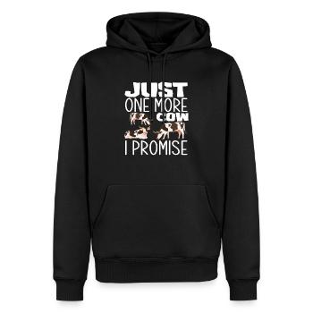 Une seule vache de plus promise - Sweat à capuche Premium bio Homme - noir - Devant - Nico (187cm)