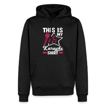Das Ist Mein Karaoke Shirt - Männer Premium Bio Hoodie - Schwarz - Vorne - Nico (187cm)