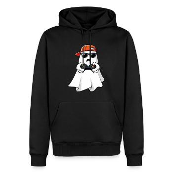 Gamer Fantôme Drôle Gaming Halloween - Sweat à capuche Premium bio Homme - noir - Devant - Nico (187cm)