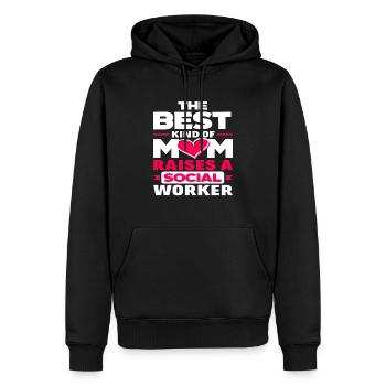 The best kind of mom raises a - Men’s Premium Organic Hoodie - black - Front - Nico (187cm)