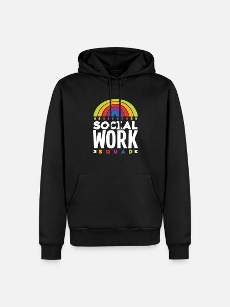 Social Work Team Rainbow - Men’s Premium Organic Hoodie - black