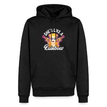 She's Like A Rainbow Hippie Stil - Männer Premium Bio Hoodie - Schwarz - Vorne - Nico (187cm)