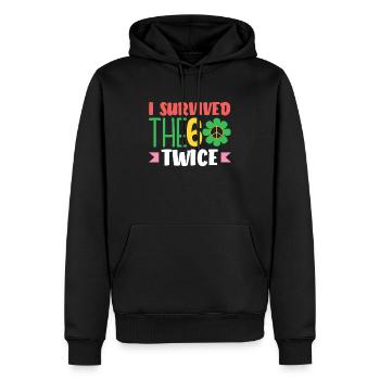 Ich Überlebte Die 60er Zweimal - Männer Premium Bio Hoodie - Schwarz - Vorne - Nico (187cm)