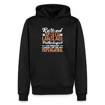 Retired Speech Language Pathologist - Männer Premium Bio Hoodie - Schwarz - Vorne - Nico (187cm)