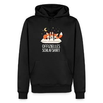 Official Foxes Fox Pair Sleep Shirt - Men’s Premium Organic Hoodie - black - Front - Nico (187cm)