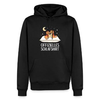 Offizielles Schlafshirt Seepferdchen Seepferd Paar - Männer Premium Bio Hoodie - Schwarz - Vorne - Nico (187cm)