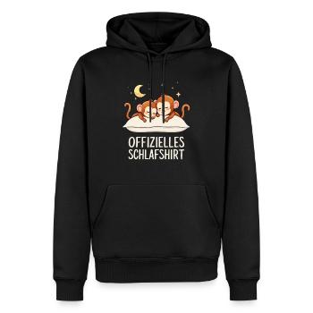 Official Sleep Shirt Monkey Monkey Pair - Men’s Premium Organic Hoodie - black - Front - Nico (187cm)