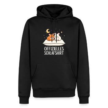 Chemise de nuit officielle Hamster Pair - Sweat à capuche Premium bio Homme - noir - Devant - Nico (187cm)