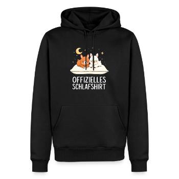 Offizielles Schlafshirt Alpakas Alpaka Paar - Männer Premium Bio Hoodie - Schwarz - Vorne - Nico (187cm)