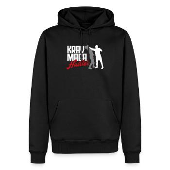 Krav Maga Kampfsportler - Männer Premium Bio Hoodie - Schwarz - Vorne - Nico (187cm)