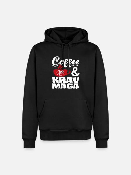 Krav Maga Coffee - Men’s Premium Organic Hoodie - black