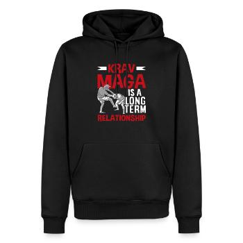 Krav Maga Lustiger Spruch Sport - Männer Premium Bio Hoodie - Schwarz - Vorne - Nico (187cm)