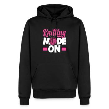 Strick Stricken Liebhaber - Männer Premium Bio Hoodie - Schwarz - Vorne - Nico (187cm)
