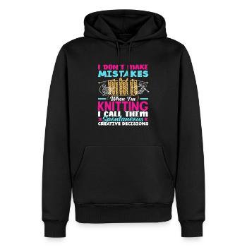 Tricot Choix créatifs spontanés - Sweat à capuche Premium bio Homme - noir - Devant - Nico (187cm)