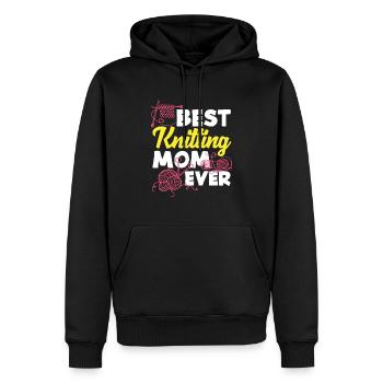 Beste Strick Mama Aller Zeiten - Männer Premium Bio Hoodie - Schwarz - Vorne - Nico (187cm)