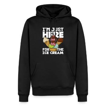 Eiscreme Liebhaber Hier Für Eis - Männer Premium Bio Hoodie - Schwarz - Vorne - Nico (187cm)