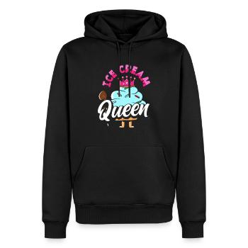 Reine de la crème glacée pour les amateurs de crème glacée - Sweat à capuche Premium bio Homme - noir - Devant - Nico (187cm)