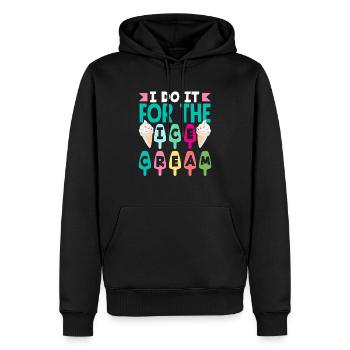 Je le fais pour l’amateur de glaces - Sweat à capuche Premium bio Homme - noir - Devant - Nico (187cm)