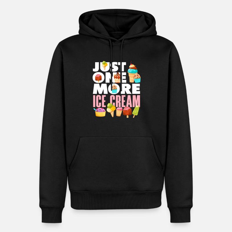 Juste un amateur de glaces - Sweat à capuche Premium bio Homme - noir