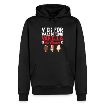 Vanille Eis Liebhaber Eiscreme - Männer Premium Bio Hoodie - Schwarz - Vorne - Nico (187cm)