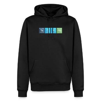 Techno Liebhaber Periodensystem Chemie - Männer Premium Bio Hoodie - Schwarz - Vorne - Nico (187cm)