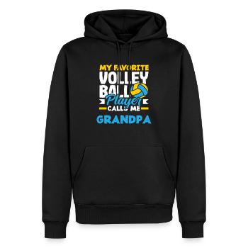 Mein Lieblings-Volleyballspieler Nennt Mich Opa - Männer Premium Bio Hoodie - Schwarz - Vorne - Nico (187cm)