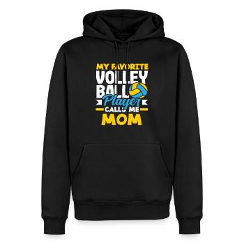 Mein Lieblings-Volleyballspieler Nennt Mich Mama - Männer Premium Bio Hoodie - Schwarz - Vorne - Nico (187cm)