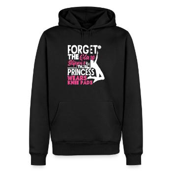 This princess plays volleyball - Men’s Premium Organic Hoodie - black - Front - Nico (187cm)